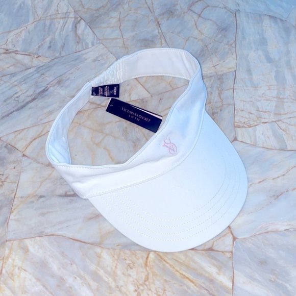 New - VICTORIA\'S SECRET White Swim Visor Sun Hat Cap main image 7